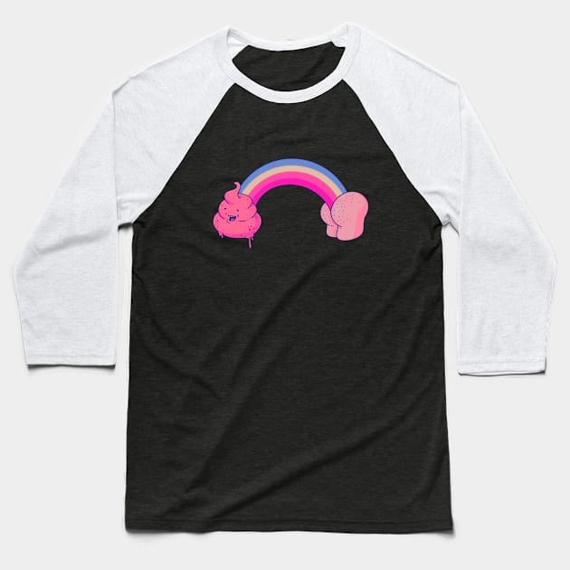 Poop Bow Baseball T-Shirt by Amanda Visual